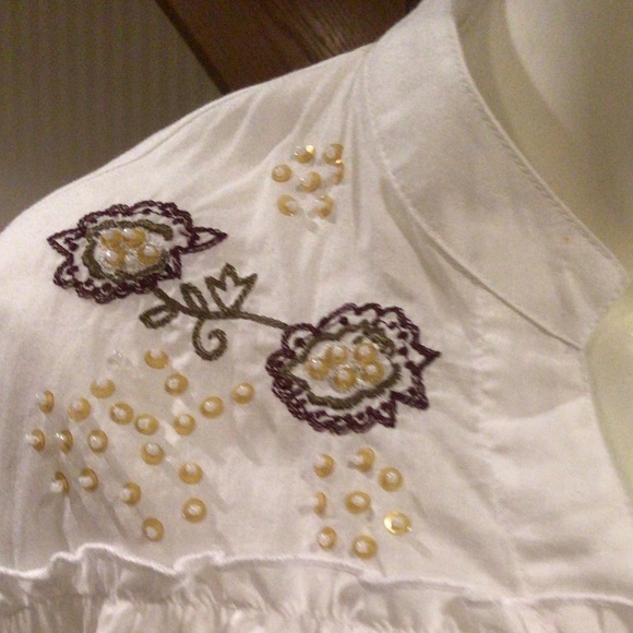 NWT cotton boho long sleeve blouse - Picture 2 of 6